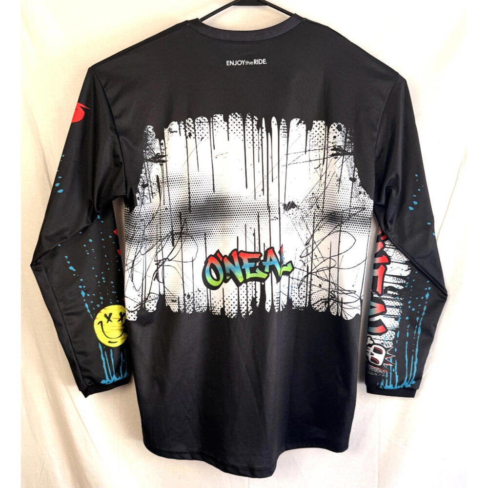 O’Neal Enjoy The Ride Jersey Size Mens XL - Padded Forearms - Graffiti Art - Picture 2 of 13